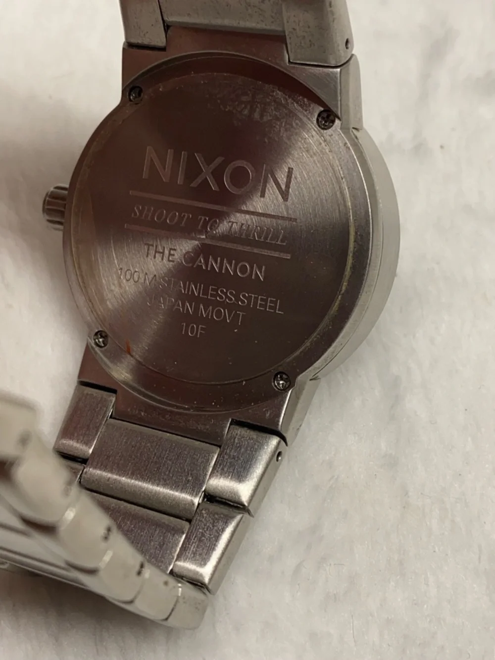 Nixon The Cannon Shoot to Thrill Men's 100m Stainless Steel Black Dial Watch